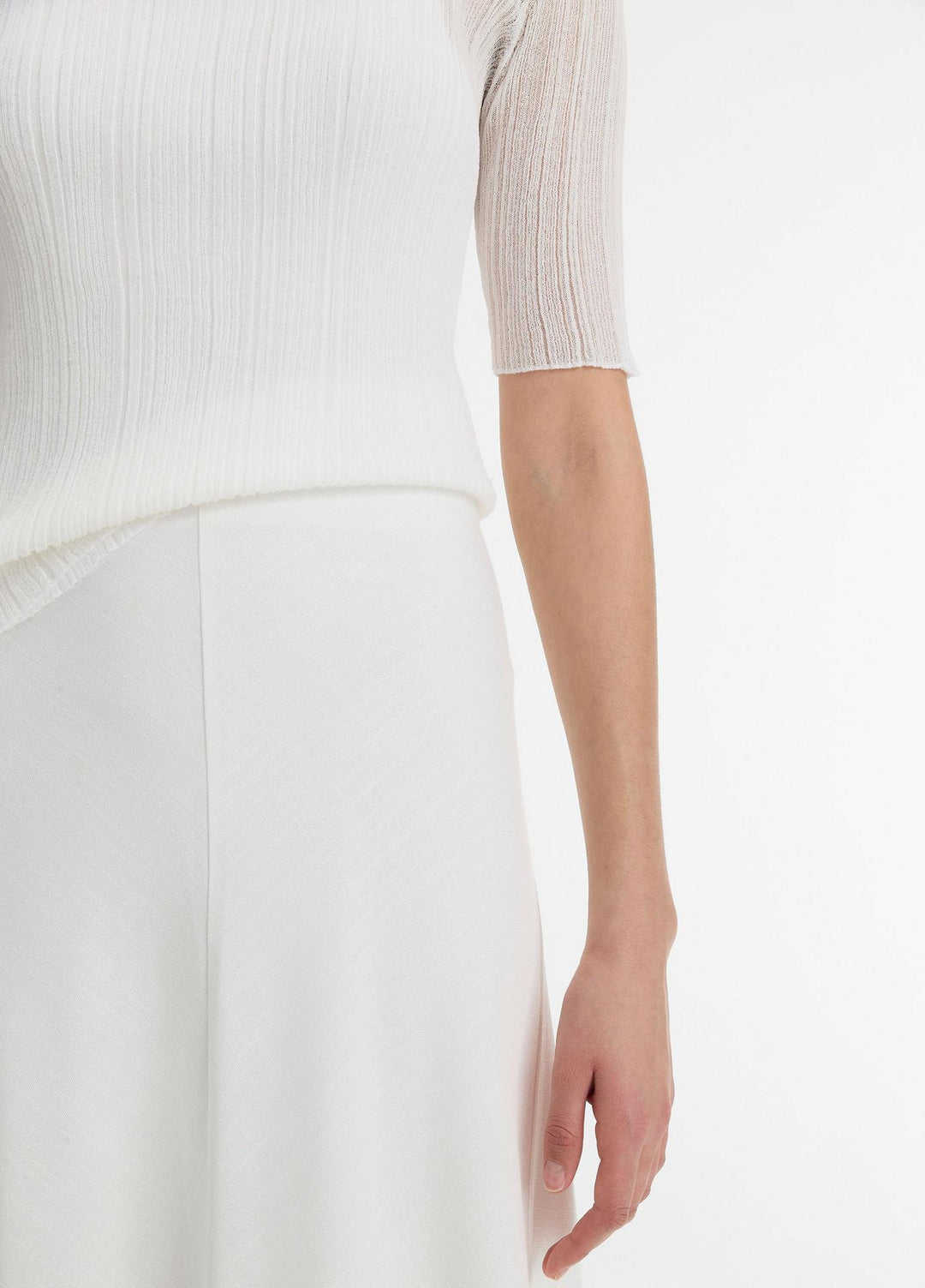 Bias A-Line Skirt - Off White
