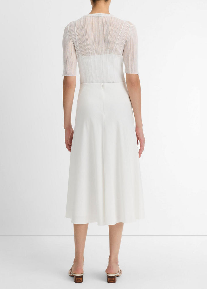 Bias A-Line Skirt - Off White