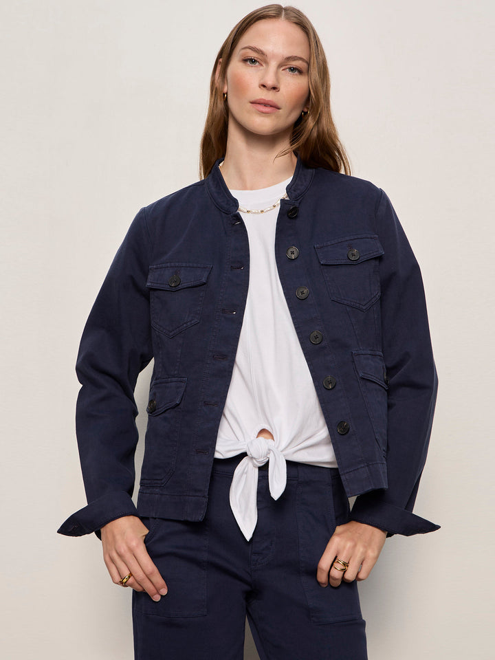 Ames Military Jacket - Navy