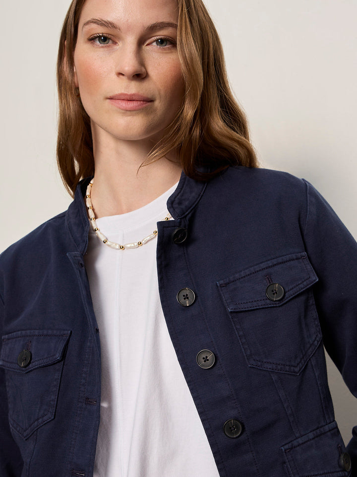 Ames Military Jacket - Navy