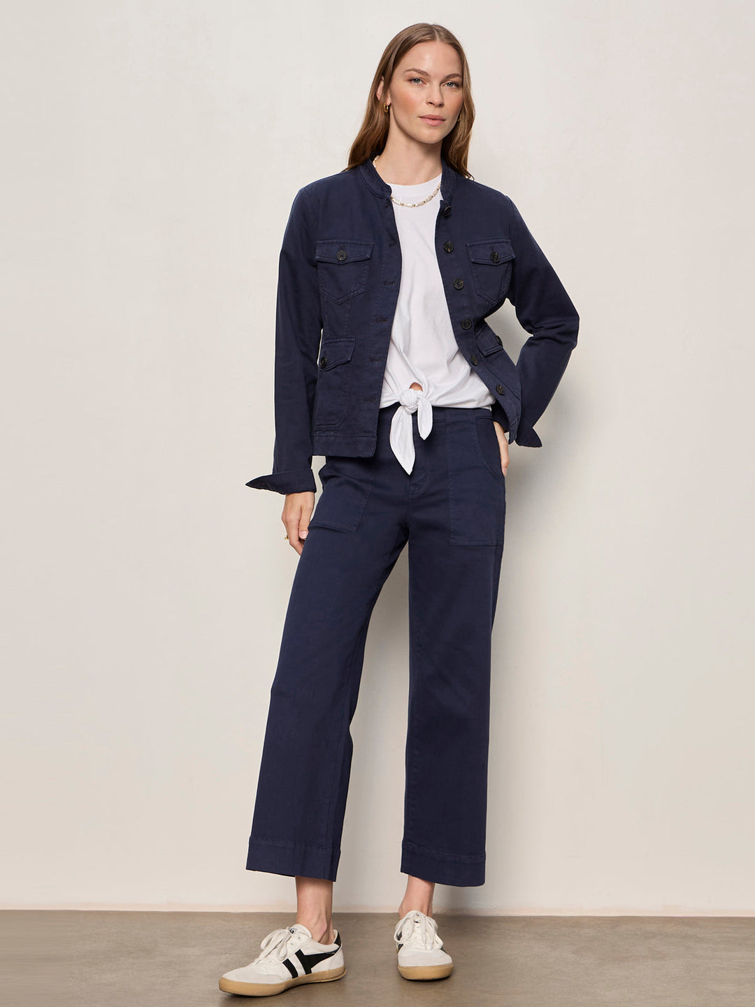 Ames Military Jacket - Navy