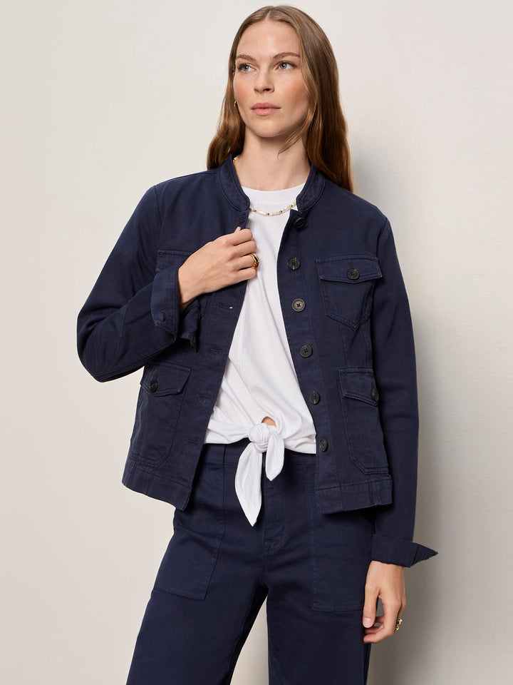 Ames Military Jacket - Navy