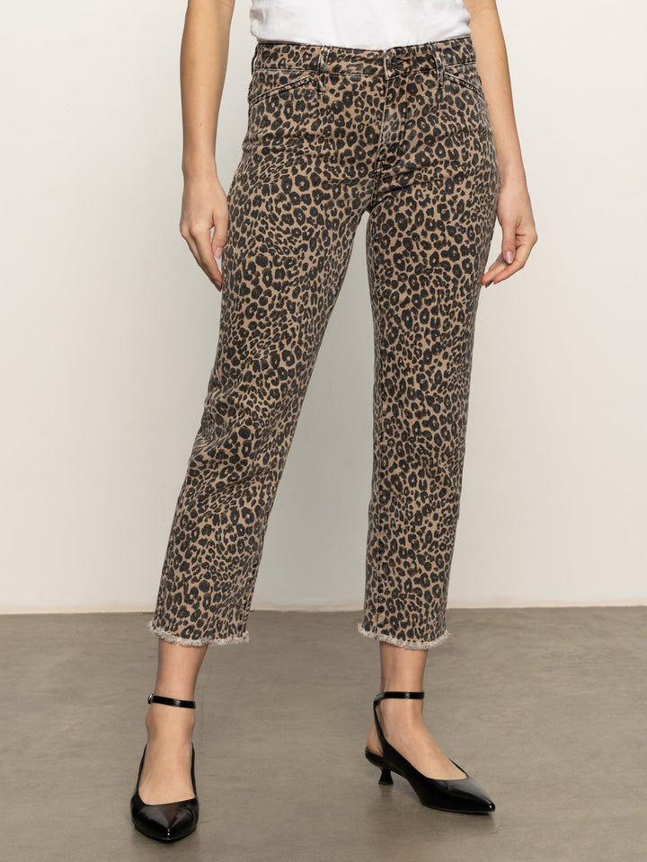 Cadence Straight Leopard Crop - French Kitty