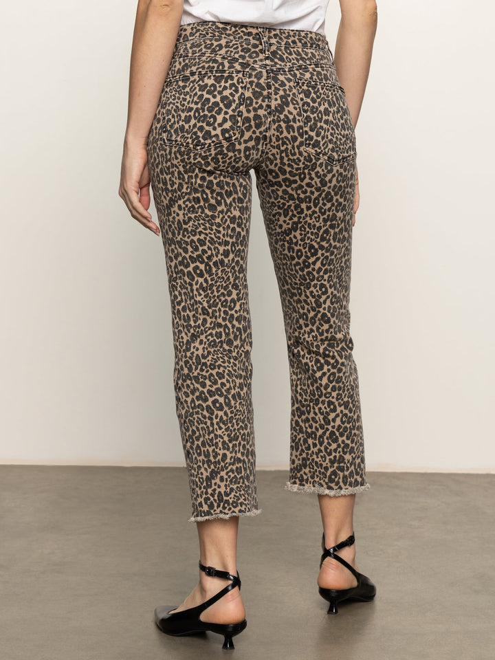 Cadence Straight Leopard Crop - French Kitty