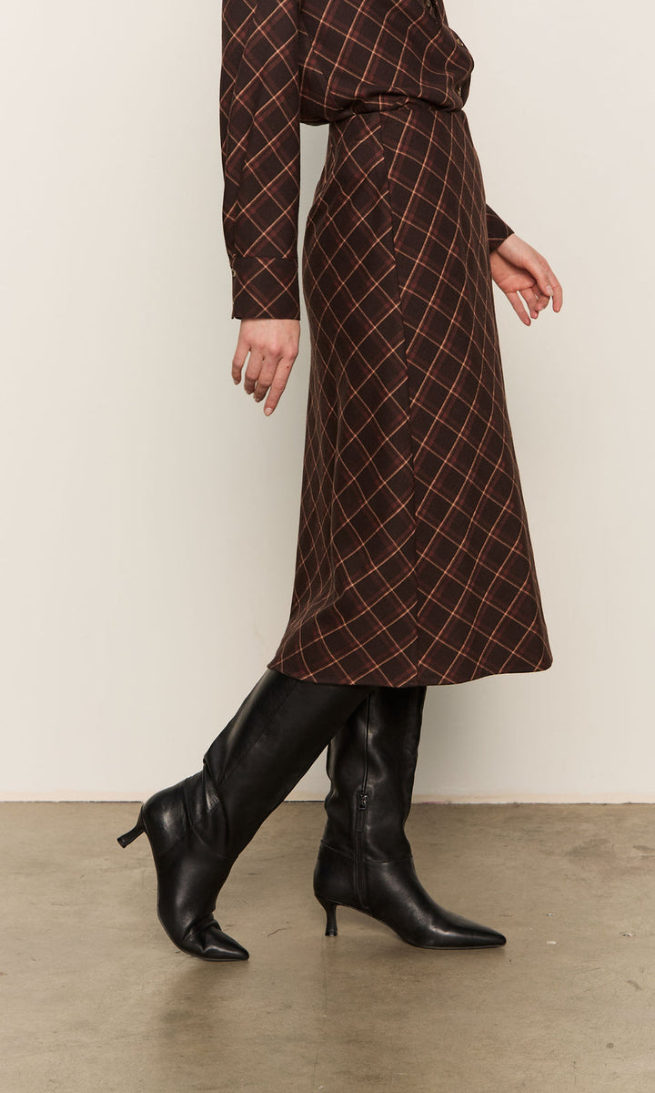 Autumn Plaid Skirt - Cocoa