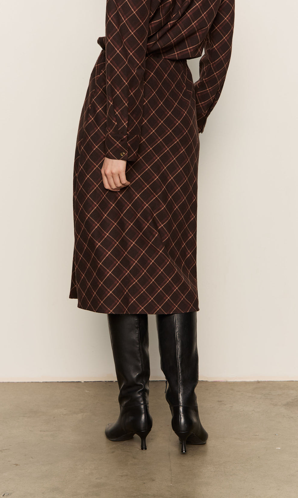 Autumn Plaid Skirt - Cocoa