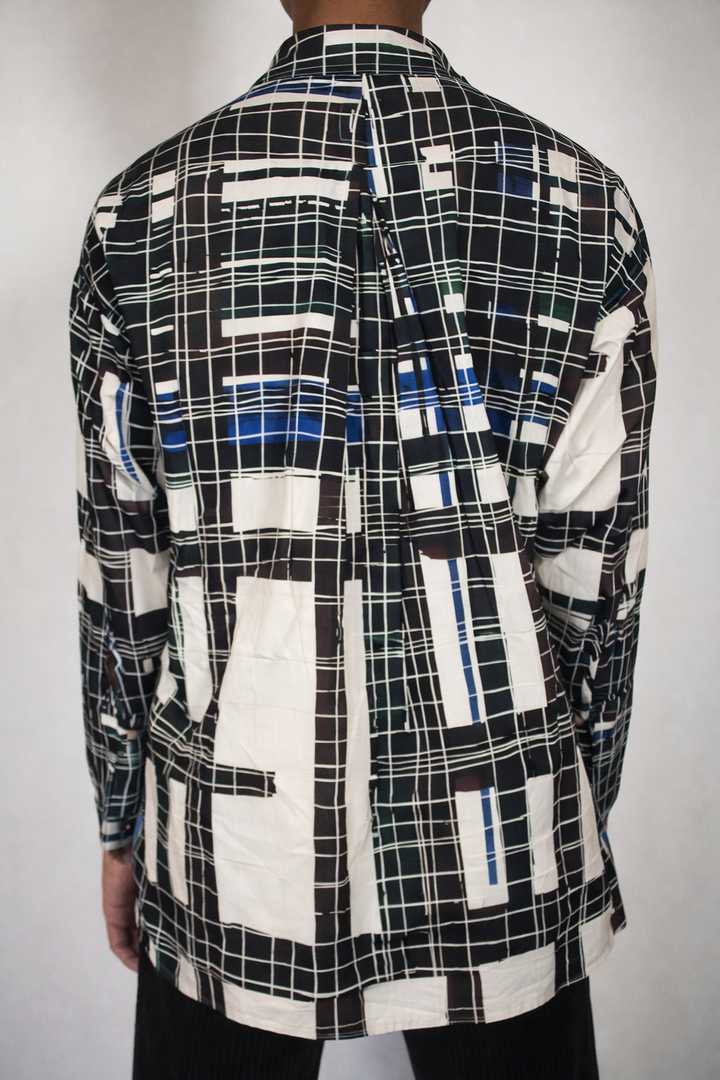 Splotched Plaid Shirt