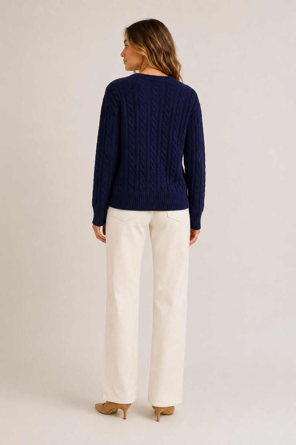 Cashmere Cable Crewneck