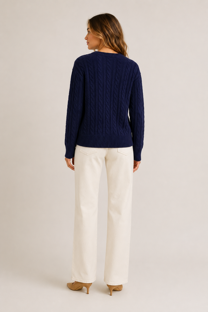 Cashmere Cable Crewneck