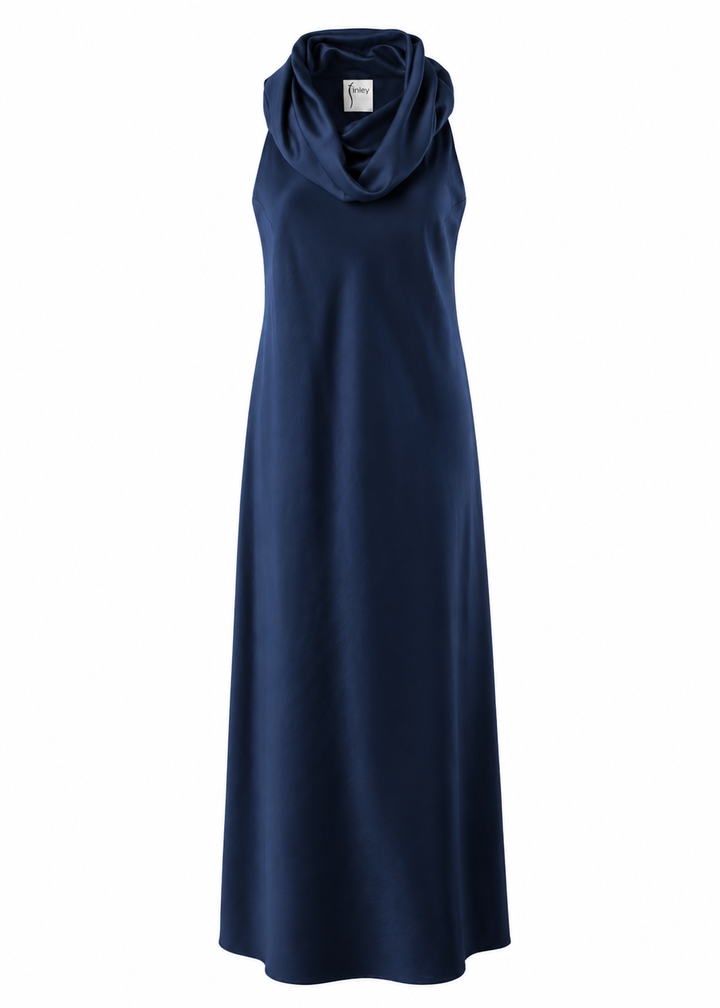 Long Cowl Dress Satin