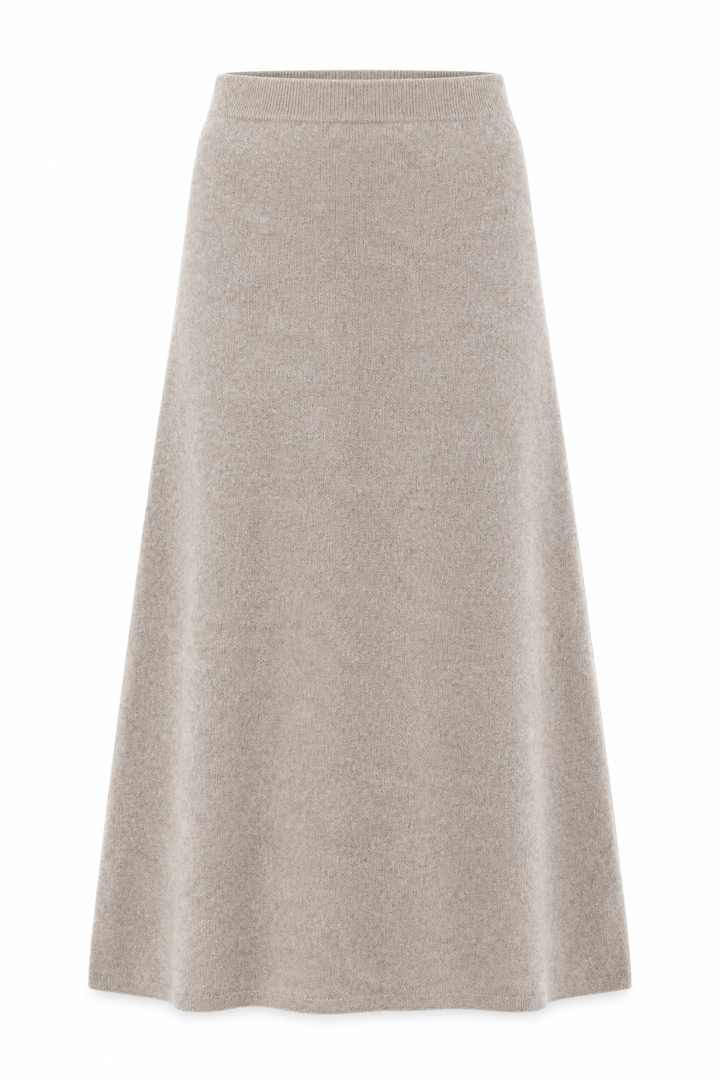 Wool Cashmere Midi Skirt