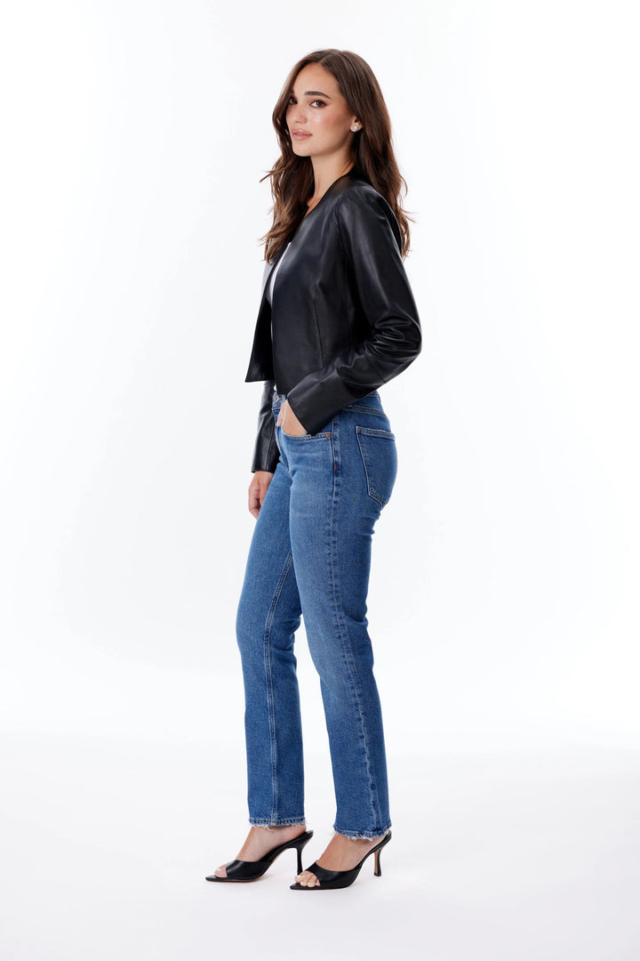 Cropped Leather Jacket