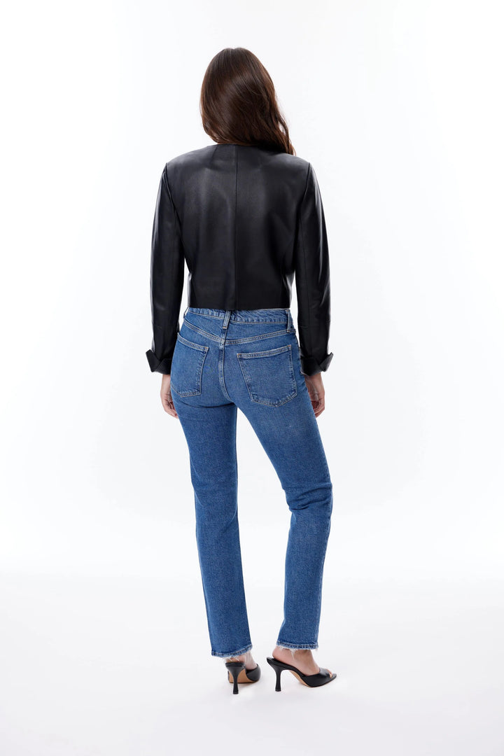 Cropped Leather Jacket