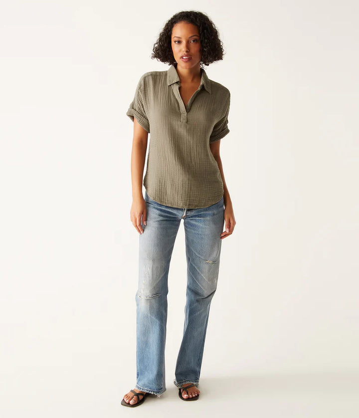 Gigi Gauze Popover Top
