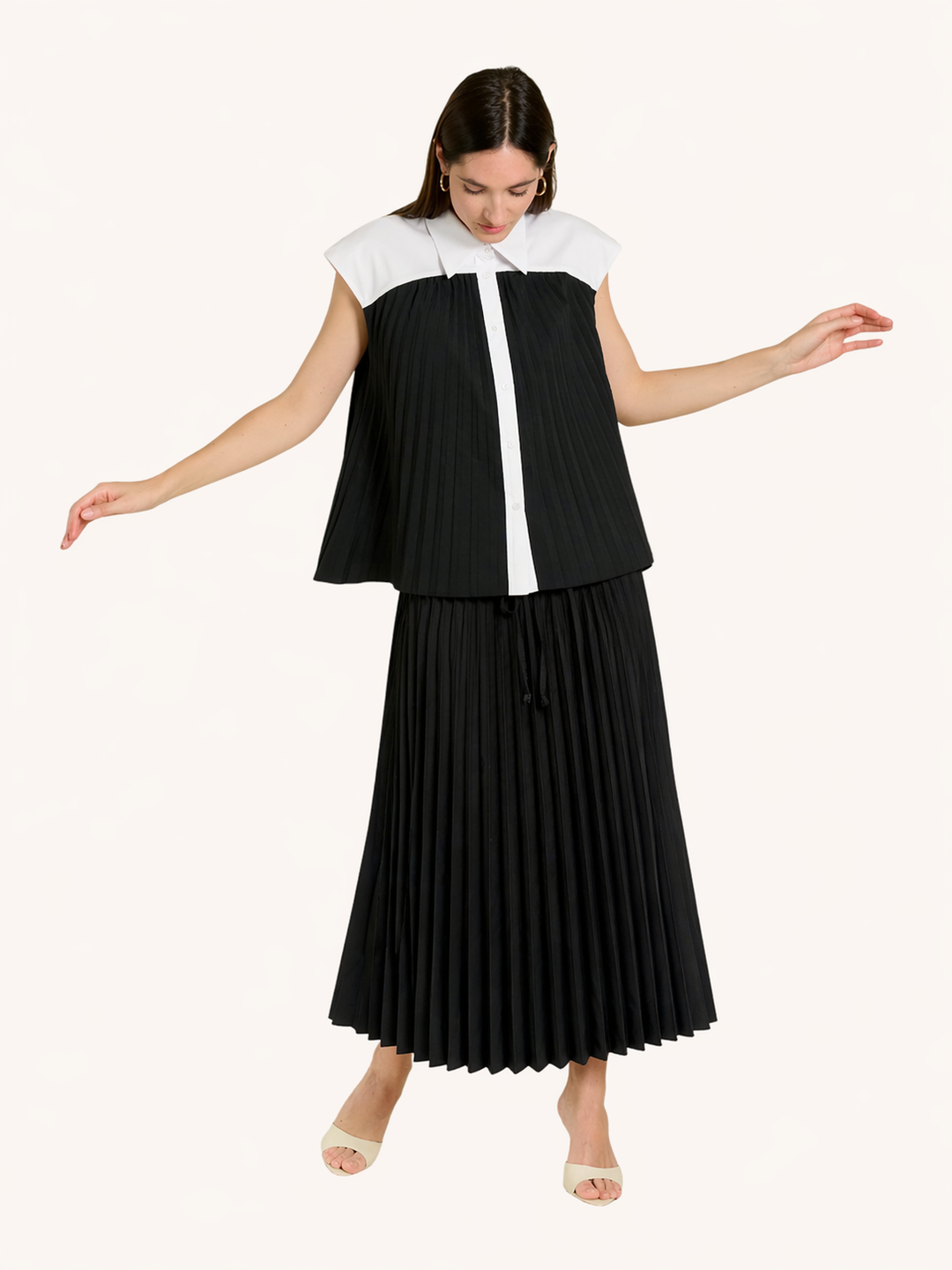 Pleated Skirt - Nero