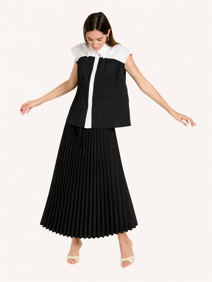 Pleated Skirt - Nero