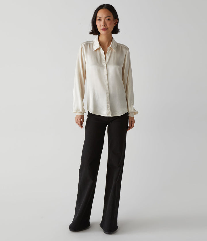 Meredith Button Down Shirt - Chalk