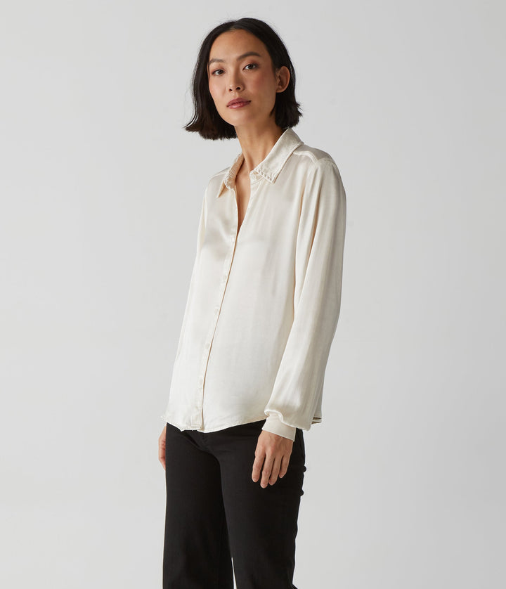 Meredith Button Down Shirt - Chalk