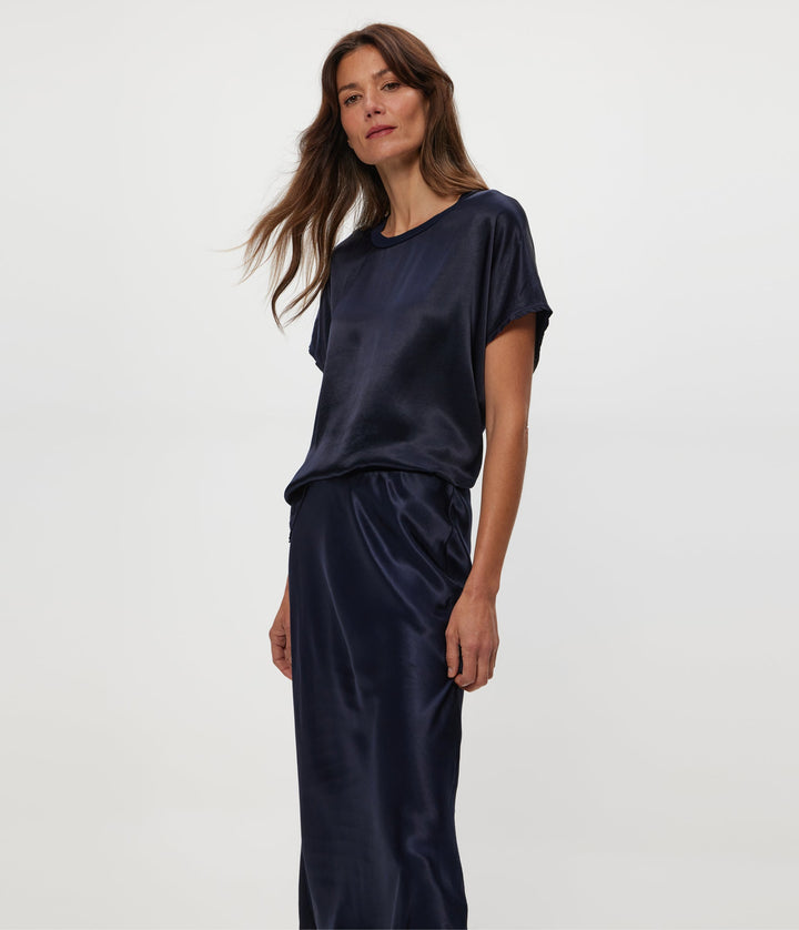 Leila Bias Cut Midi Skirt