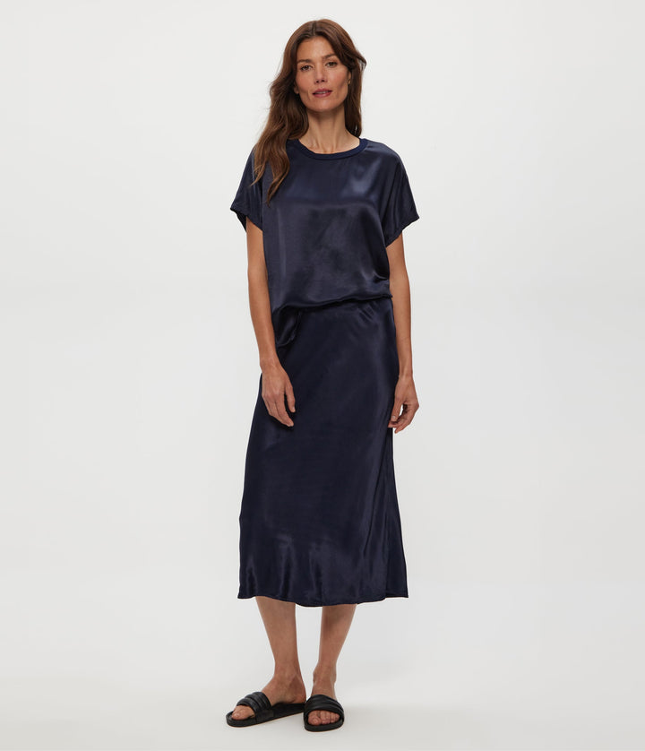 Leila Bias Cut Midi Skirt