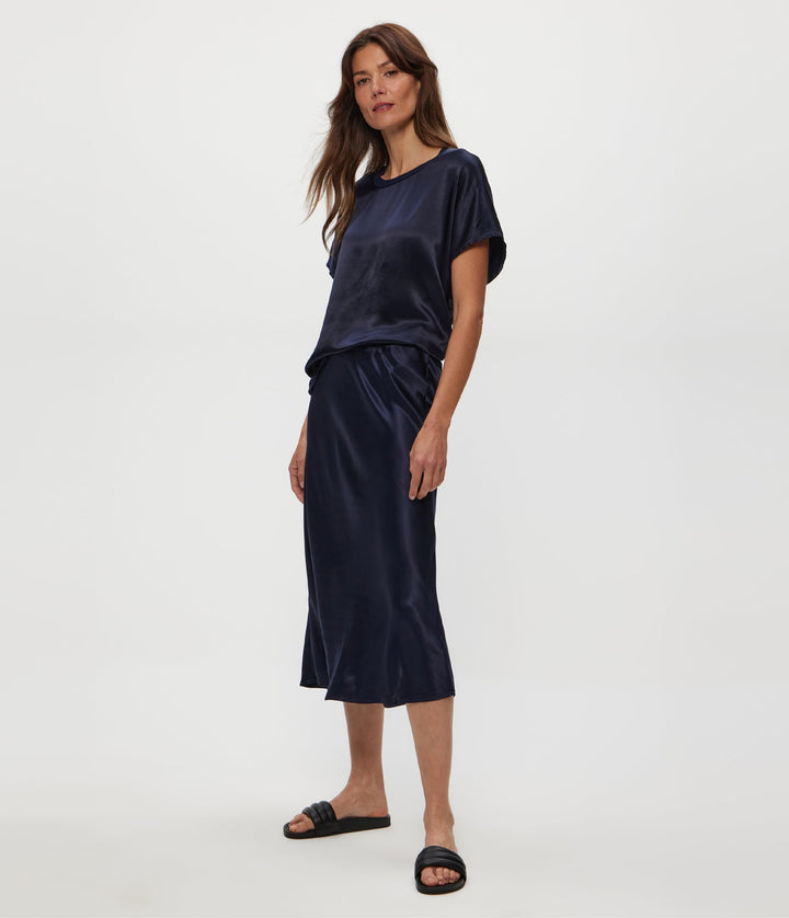 Leila Bias Cut Midi Skirt