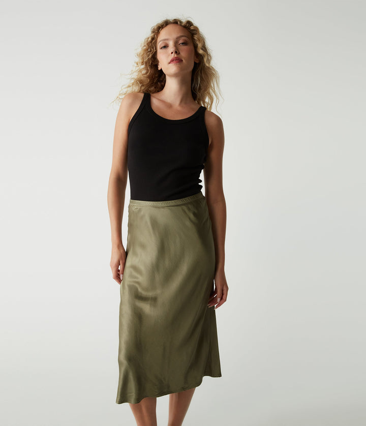 Leila Bias Cut Midi Skirt