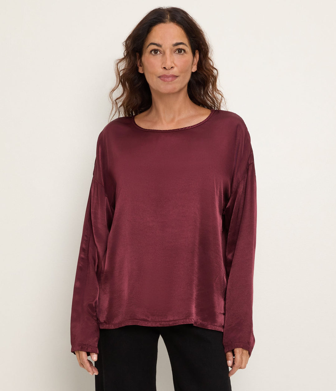 Samira Longsleeve Satin Tee