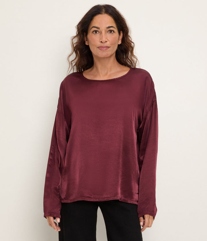 Samira Longsleeve Satin Tee