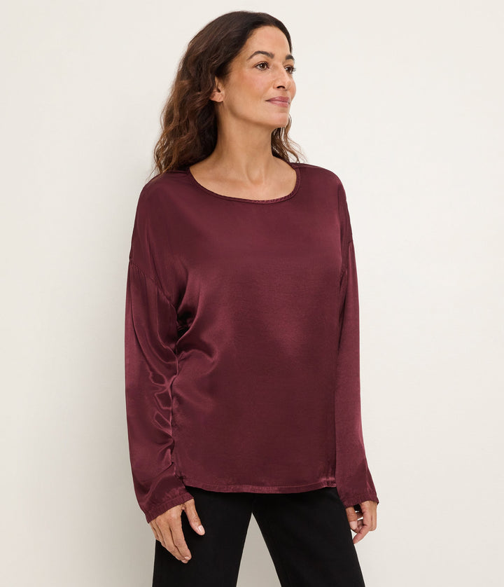 Samira Longsleeve Satin Tee