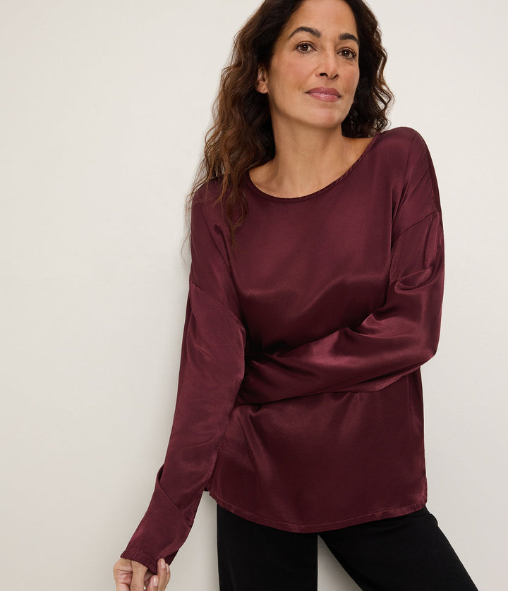 Samira Longsleeve Satin Tee