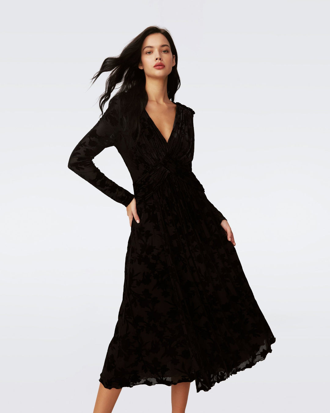 Strand Midi Dress - Black