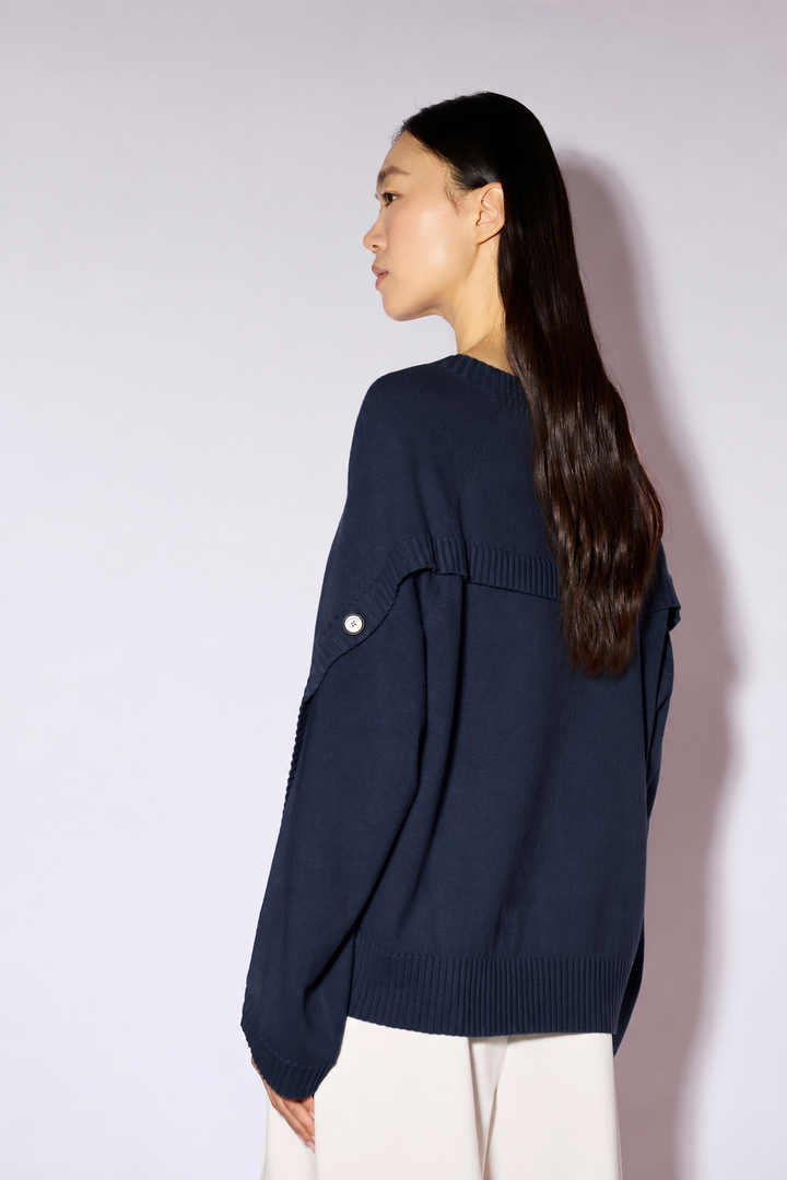Button Sleeve Sweater