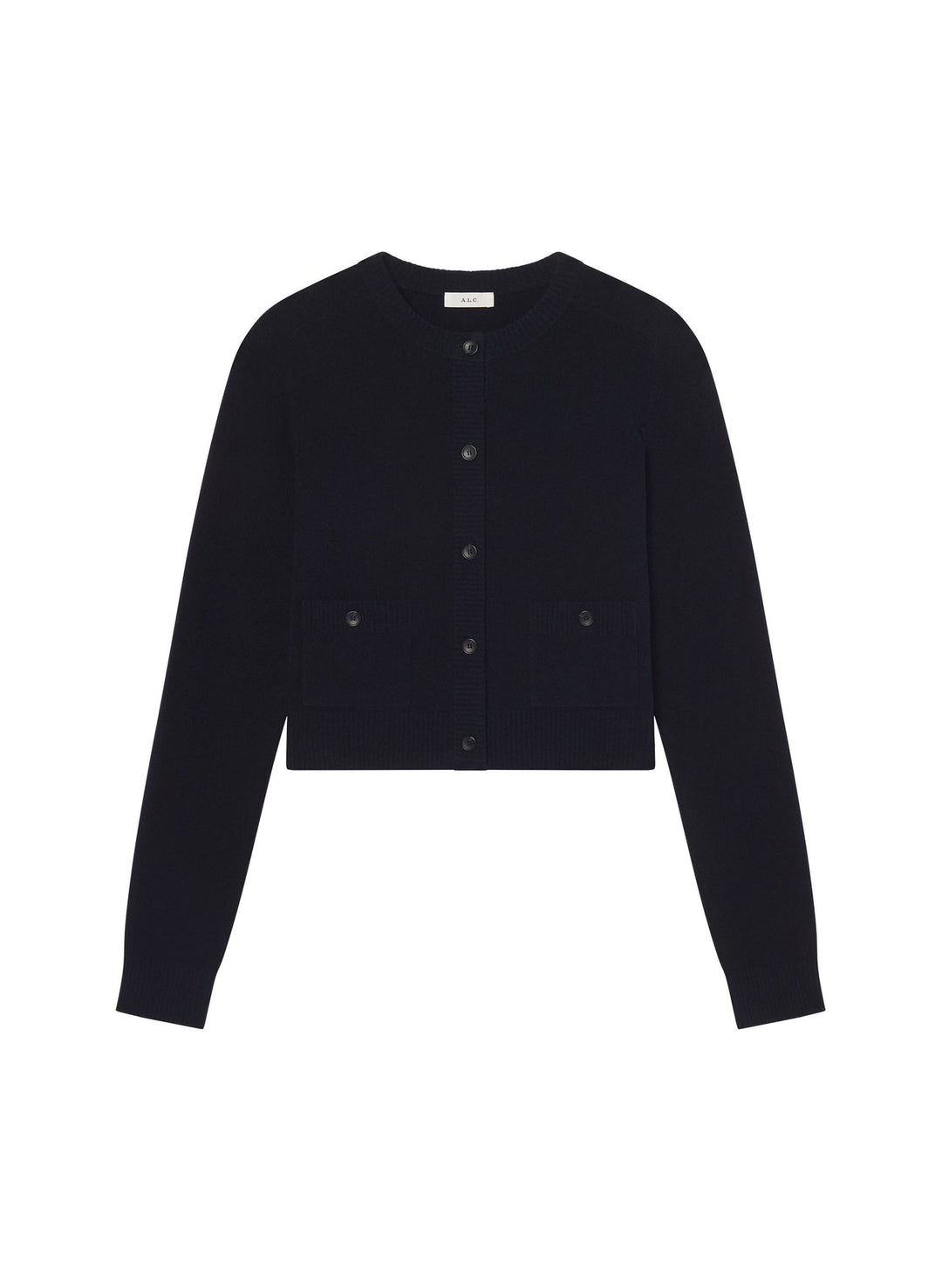 Elise Cotton Boucle Cardigan - Midnight