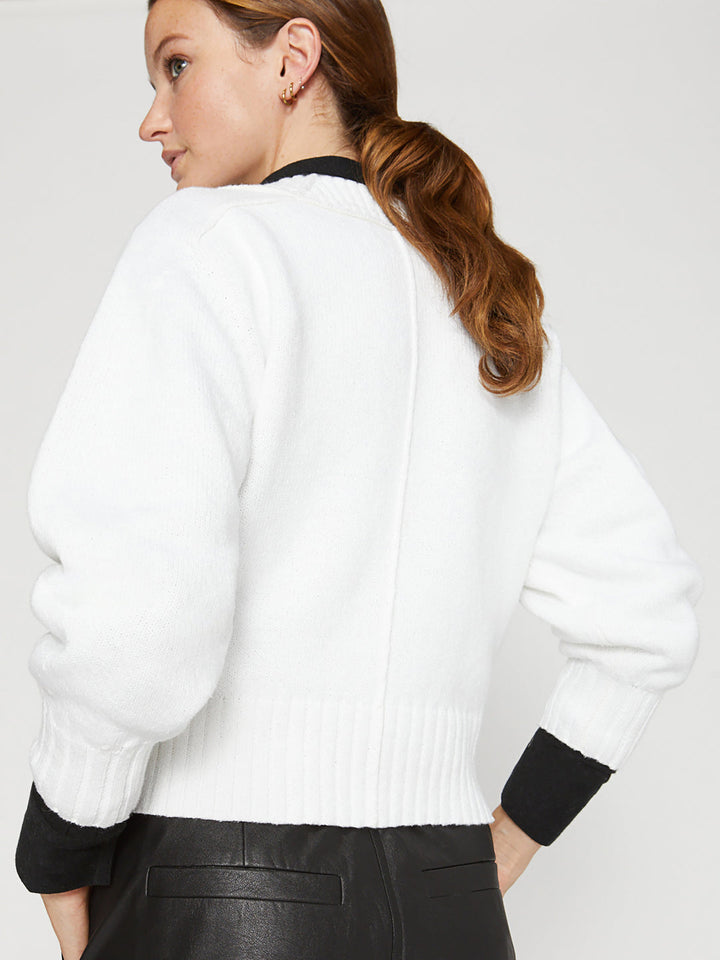 Mylo Vee Cotton Sweater in Salt Water