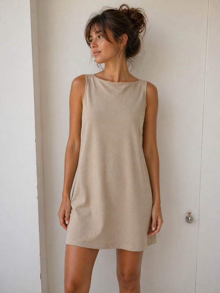 Sleeveless Shift Dress - Pluma