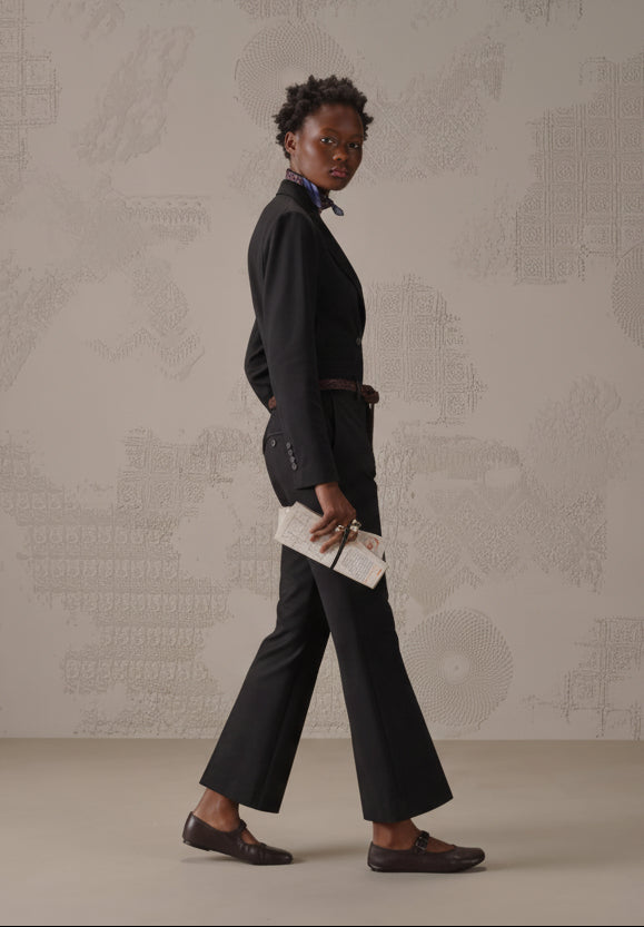 Bootcut Trousers in Nero