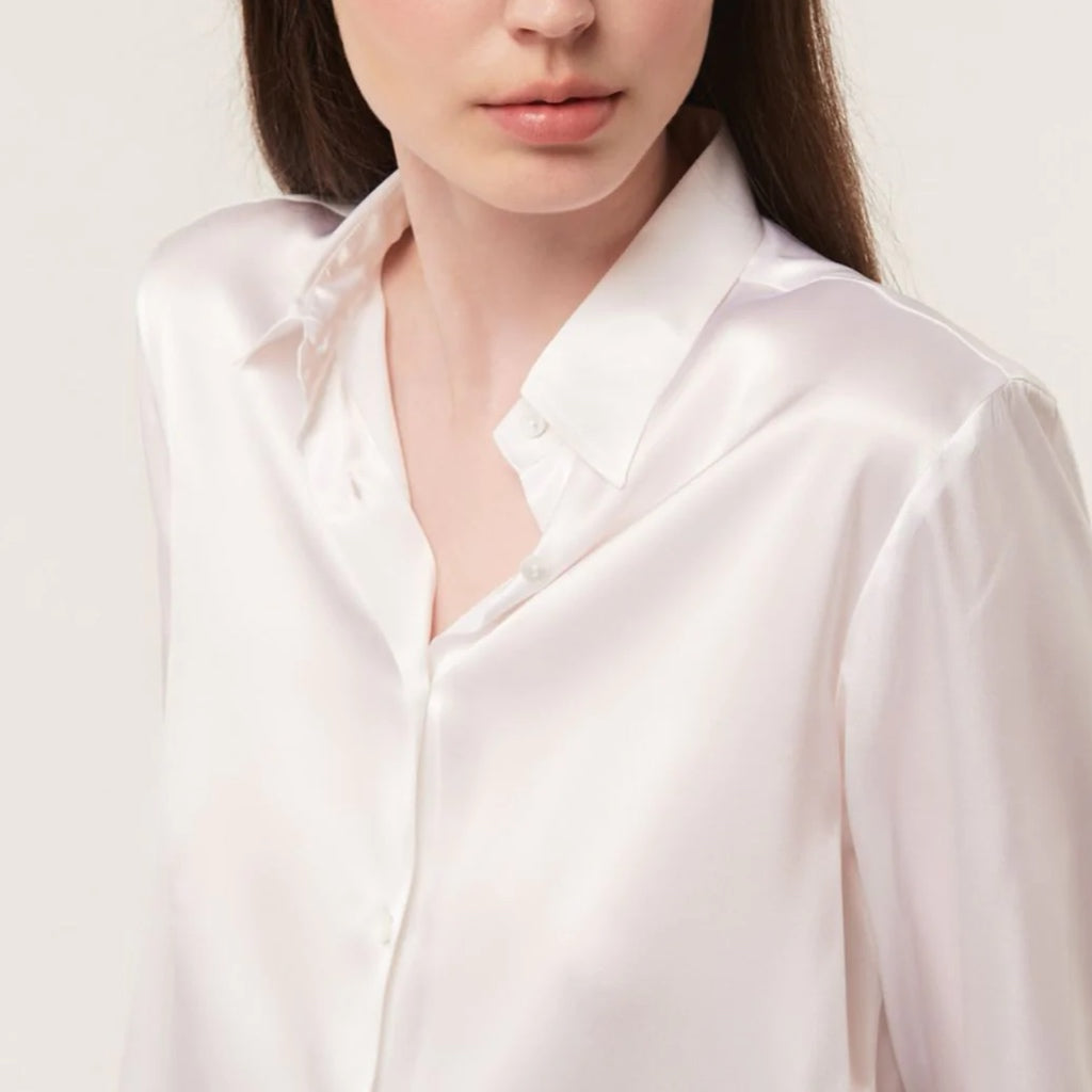 Marta Silk Shirt White