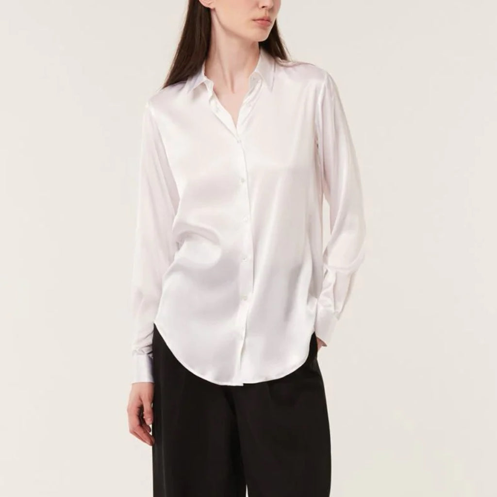 Marta Silk Shirt White