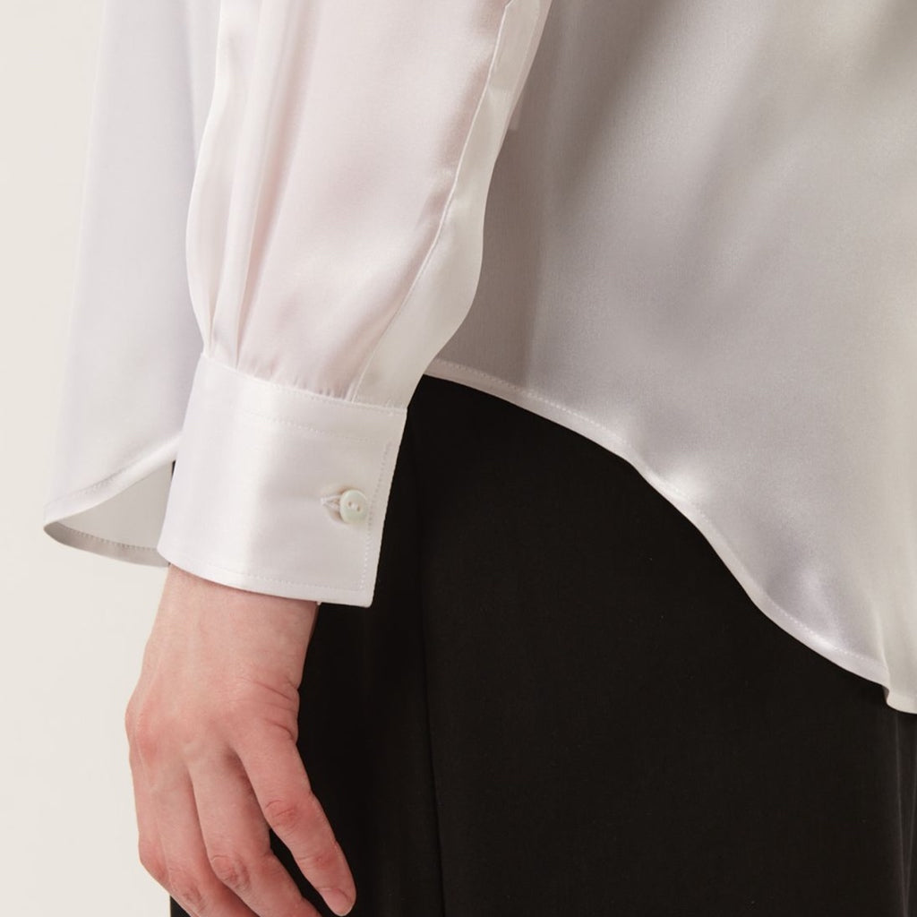 Marta Silk Shirt White