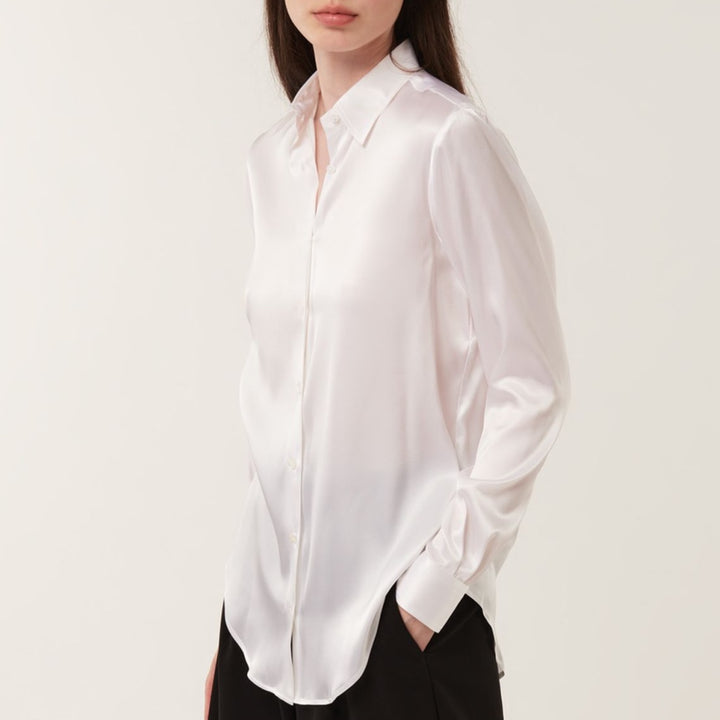 Marta Silk Shirt White