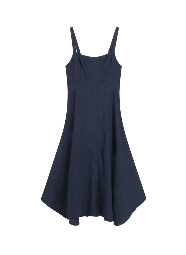 Harlow Linin Midi Dress - Navy
