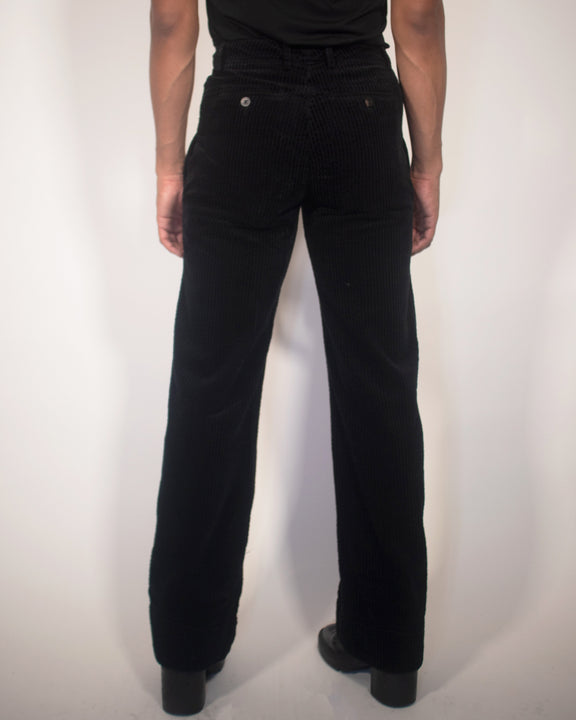 Flared Corduroy Pant - Black