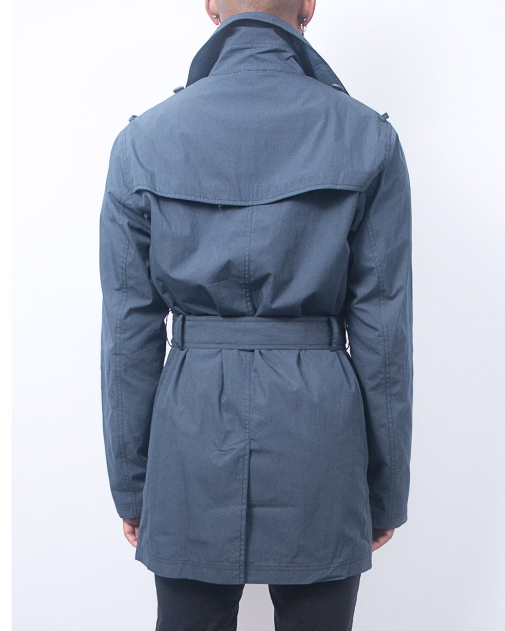 Entrenched Trench Coat - Navy