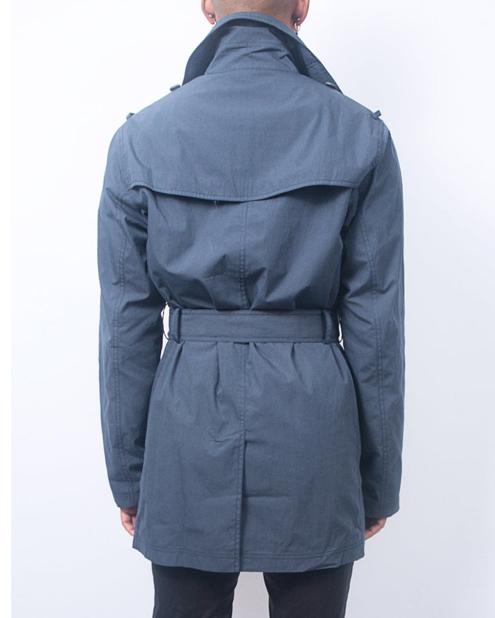 Entrenched Trench Coat - Navy