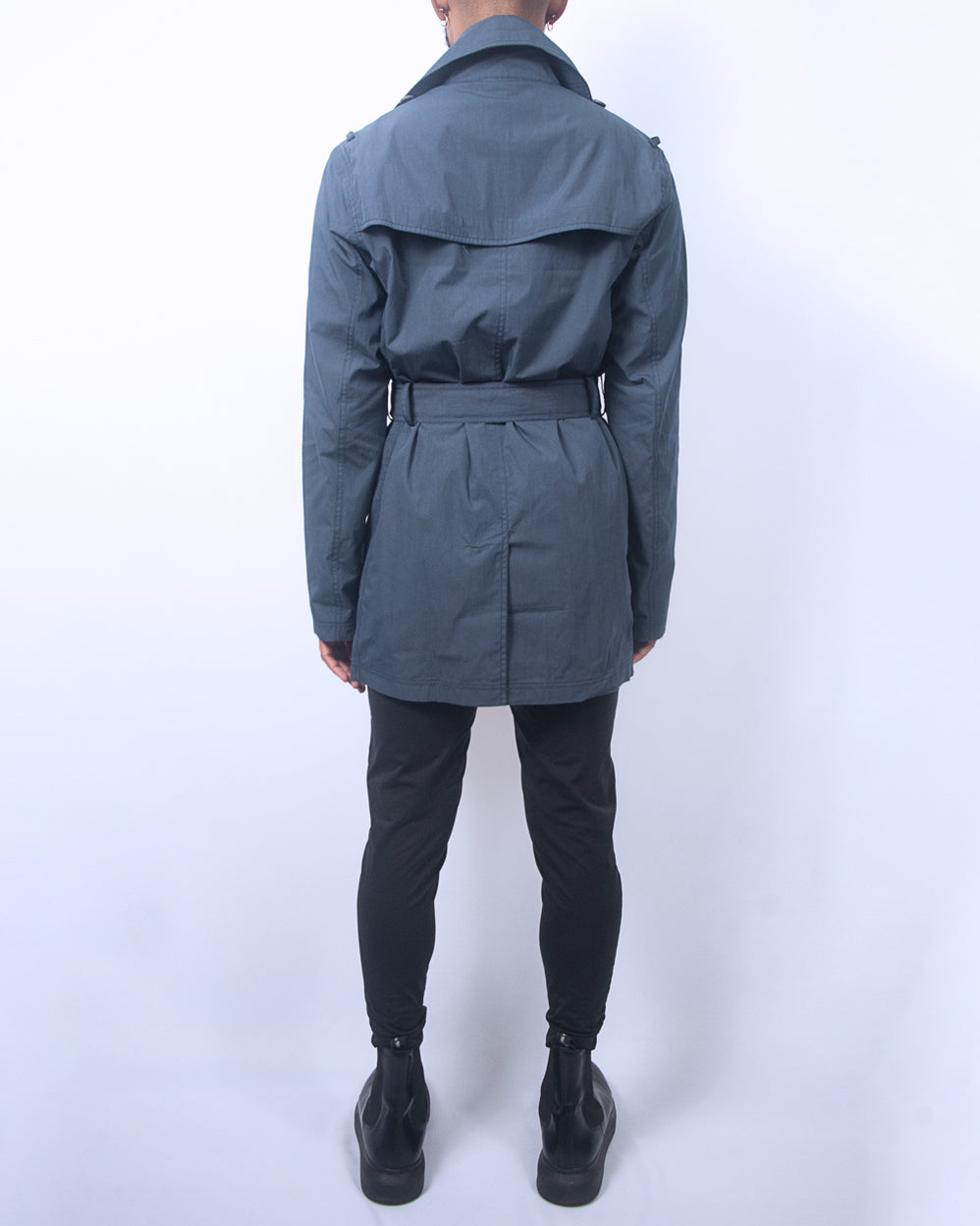 Entrenched Trench Coat - Navy