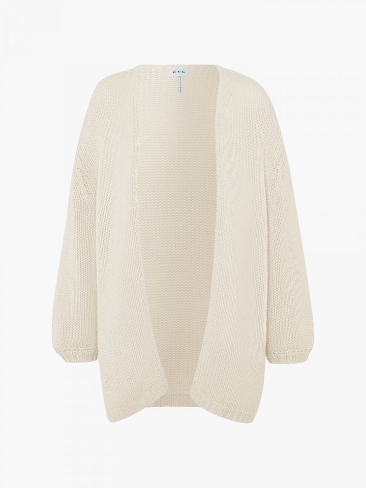 Open Cardigan in Chunky Knit - Ivory