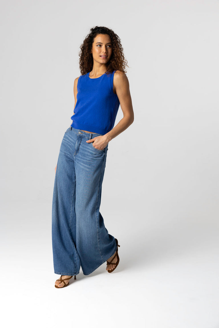 Cashmere Sleeveless Crewneck