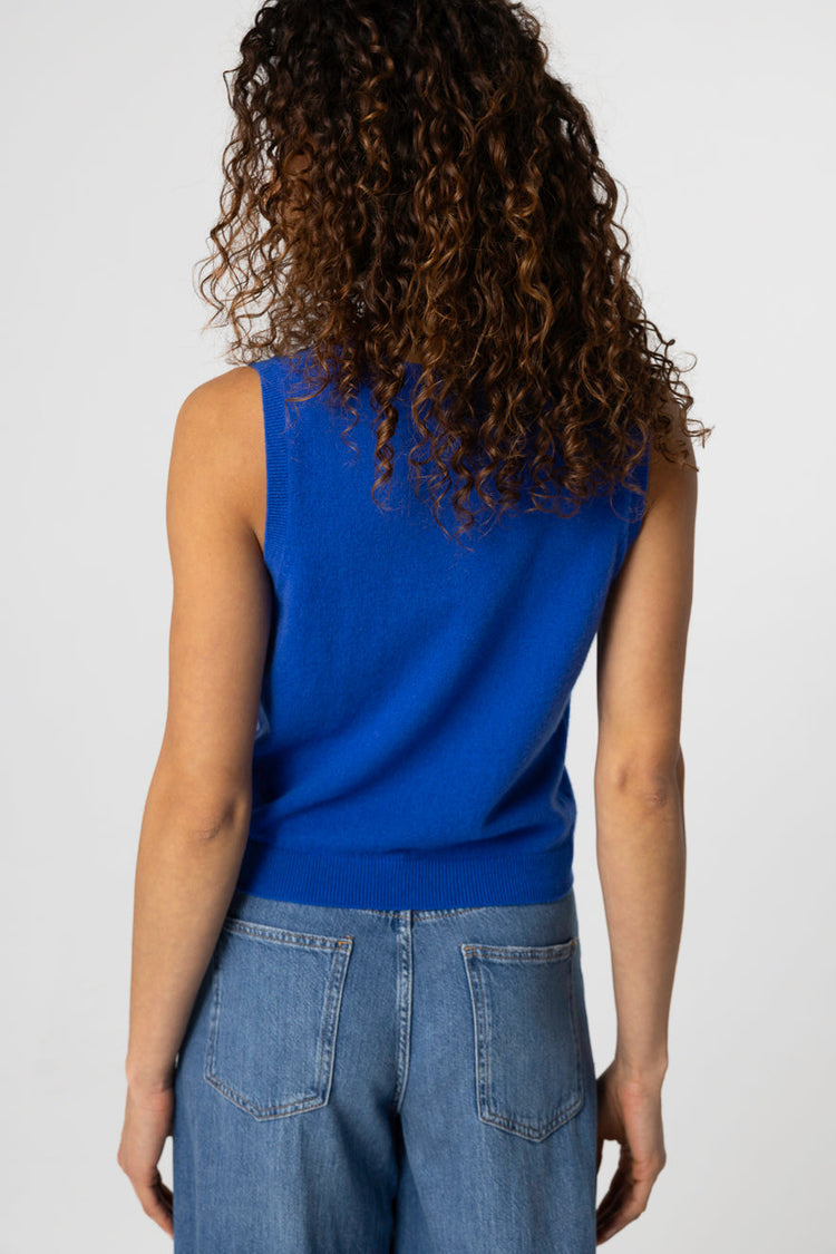 Cashmere Sleeveless Crewneck