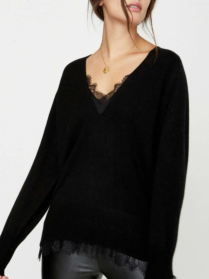 The Lace Vee Looker Pullover