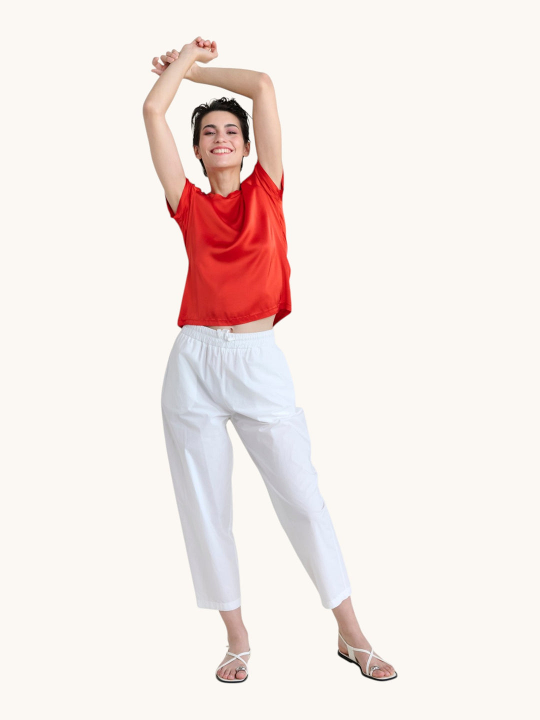 Short Sleeves Crewneck Shell Top